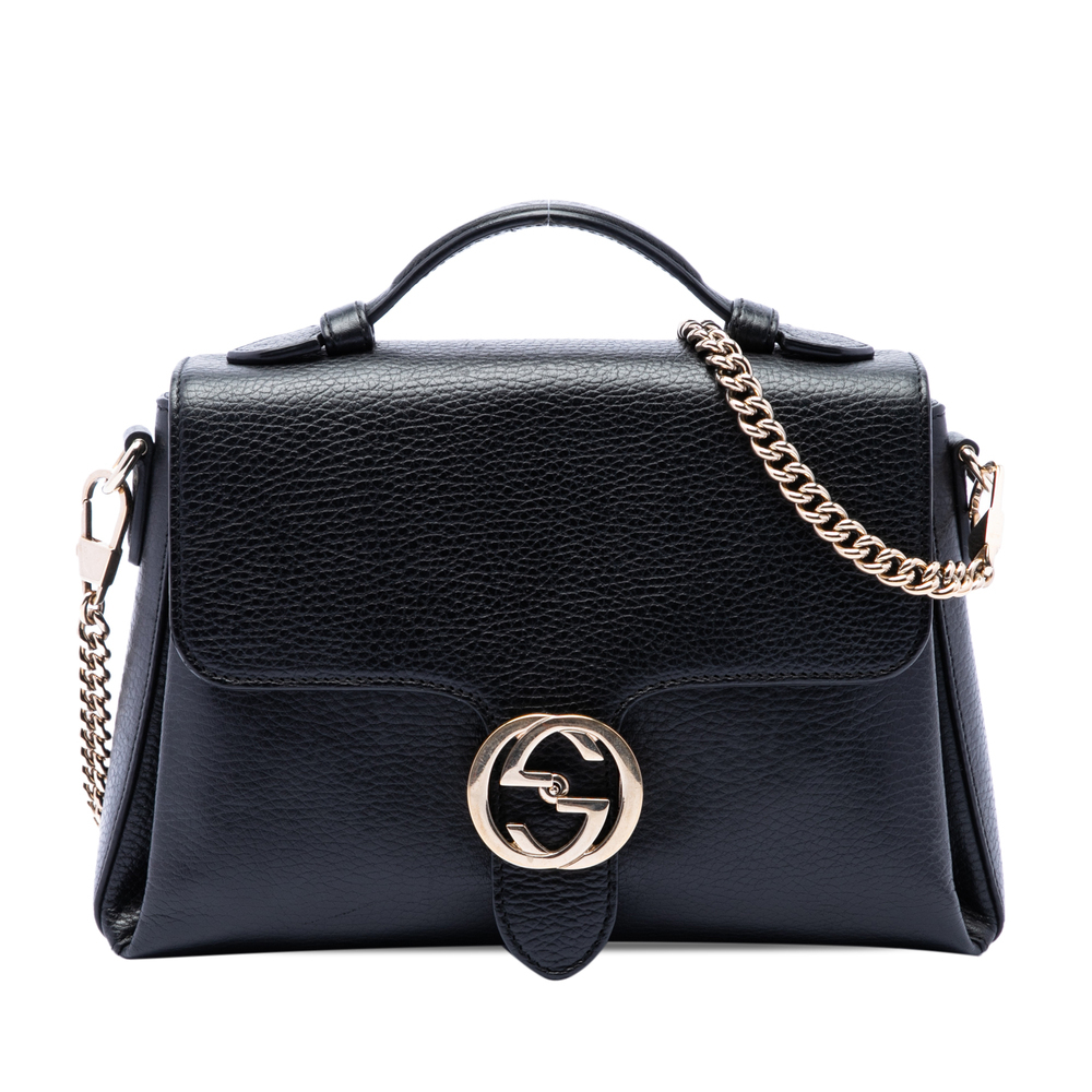 Pre-Loved Gucci Small Dollar Calf Interlocking G Satchel